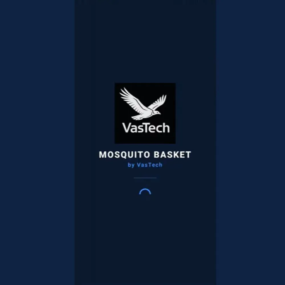Pantalla de carga de la aplicación Mosquito Básquet